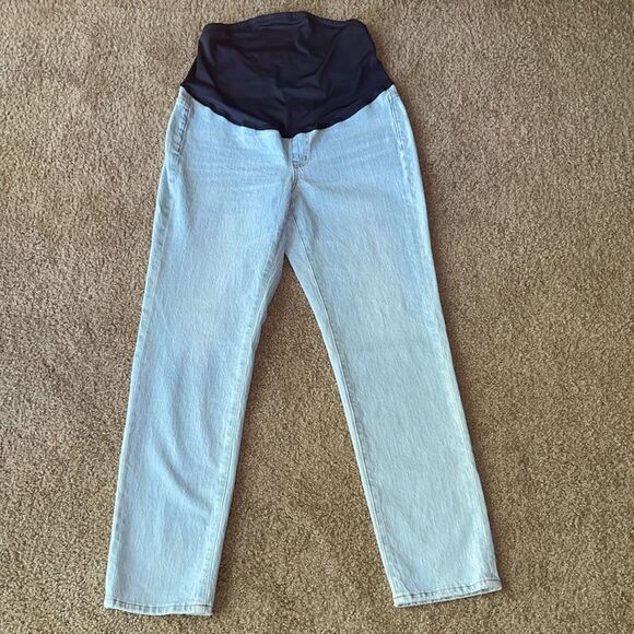 Madewell The Maternity Over-the-Belly Perfect Vintage Jeans in Delora Wash.Sz 26 - Picture 3 of 16